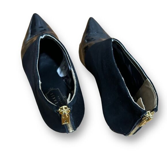 Ted Baker Hainns Suede Leather and Gold Heeled Pointed Toe Ankle Shoe Boots - Picture 13 of 16